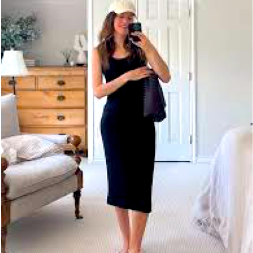 Everlane 90s Rib Tank Black Dress XXS